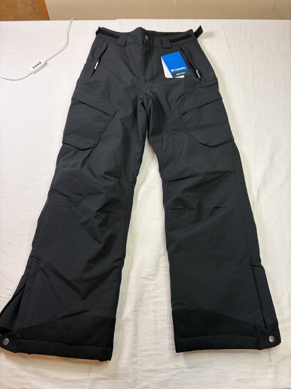 NWT Columbia Powder Stash Youth M Omni-Tech Waterproof Snow Ski Pants Black